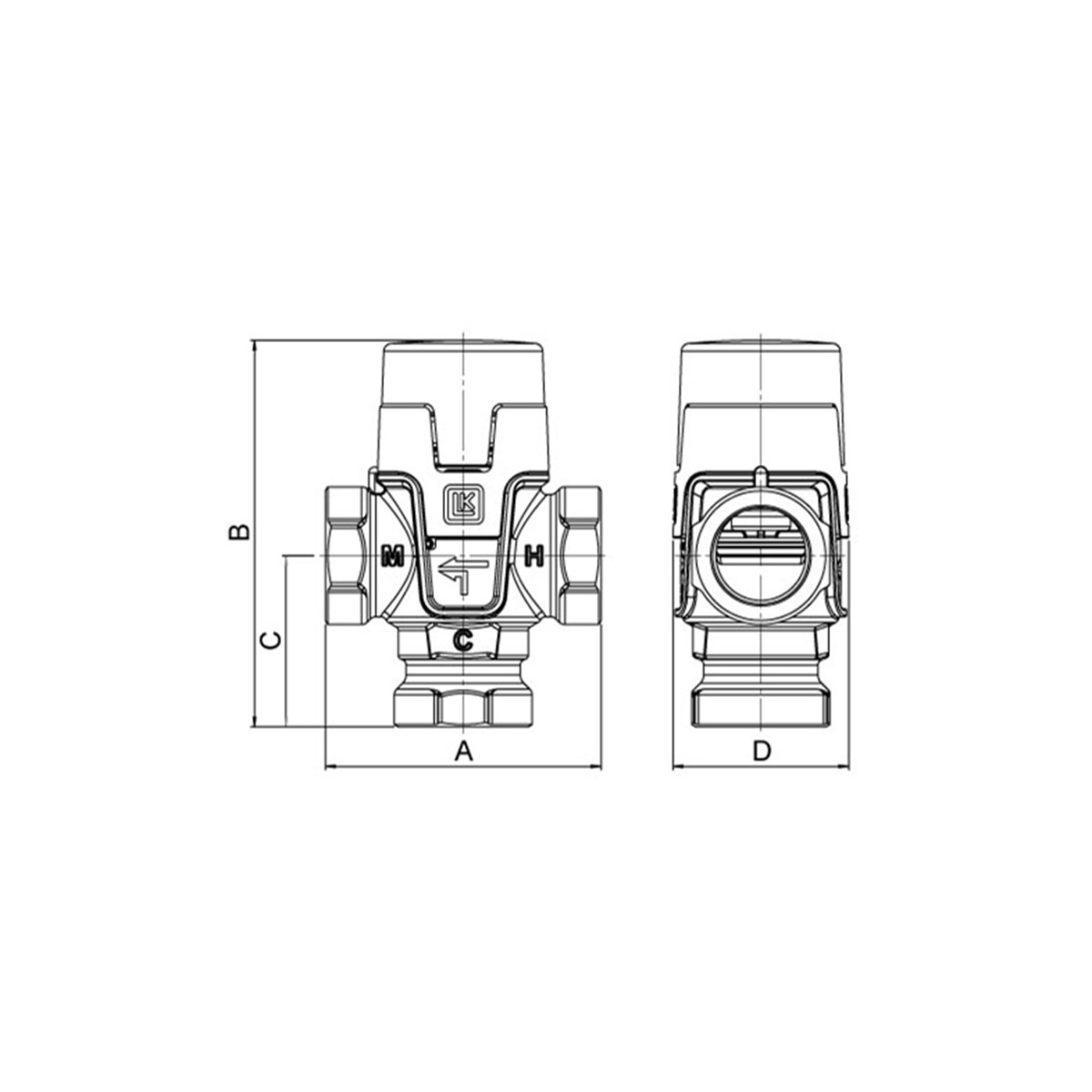 LK 551 HydroMix - Invändig gänga