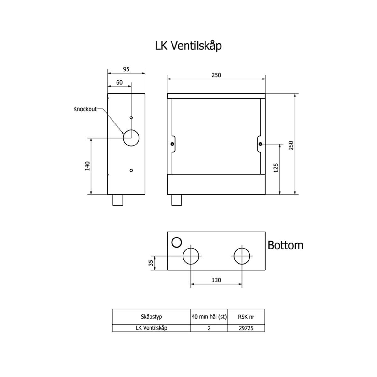 LK Ventilskåp 