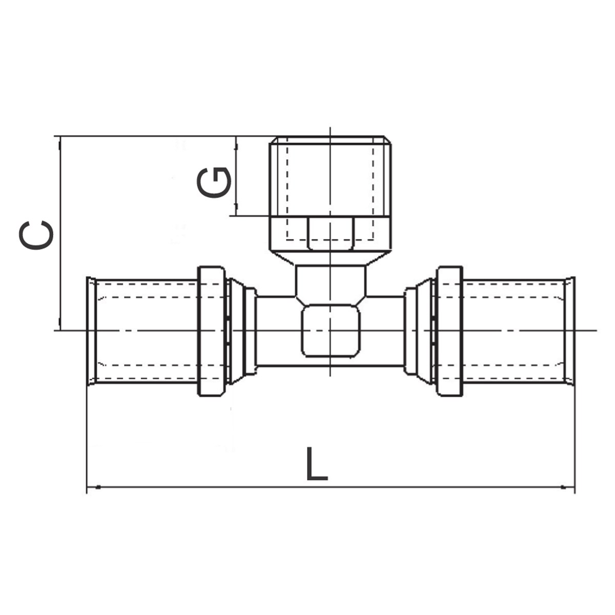 LK PressPex T-koppling utv gg avstick