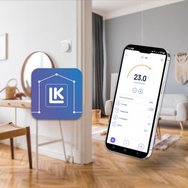 Stay connected with LK Arc – control your underfloor heating remotely, anytime, from anywhere.